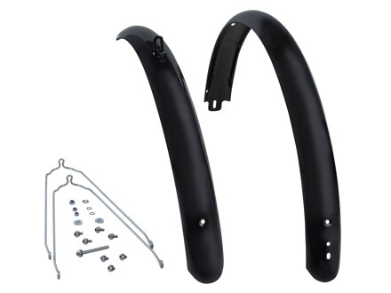 Electra Townie Original 7D EQ Step-Thru Fender-Set – Schwarz